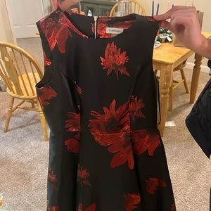 Calvin Klein Red and Black floral Print-8